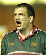 Leicester skipper Martin Johnson