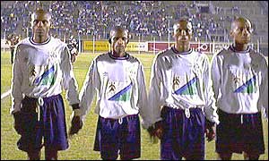 Lesotho's team line up