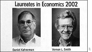 Prize winners Daniel Kahneman and Vernon L. Smith