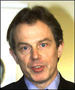 British Prime Minister Tony Blair