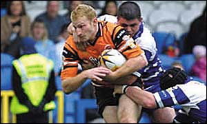 Jon Wells in action for Castleford Tigers