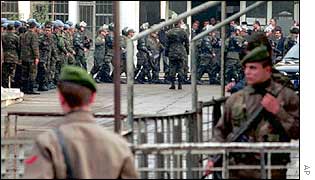 Turkish security forces at Buca prison