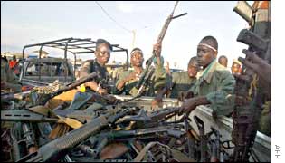 Rebel soldiers in Bouake