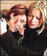 Brookside actresses Claire Sweeney and Alexandra Fletcher