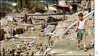 Boy in Venezuelan slum