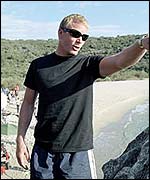 Guy Ritchie on the set of Swept Away