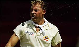 Shane Warne feels the heat