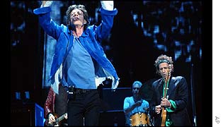 The Rolling Stones on stage in the US