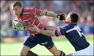 Gloucester's Henry Paul on the attack