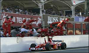 Michael Schumacher wins the Japanese Grand Prix