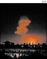 Fireball after bomb blast