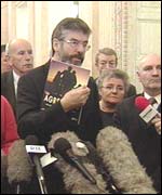 Sinn Fein president Gerry Adams