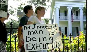 A protest in Austin, Texas, against the death penalty
