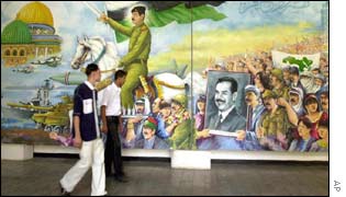 Poster of Saddam Hussein in Baghdad