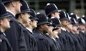 Metropolitan Police officers on parade