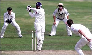 Mark Butcher keeps the scoreboard ticking over en route to his sensational 173