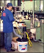 Wine producer at work 