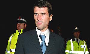 Roy Keane leaves the hearing after learning his fate