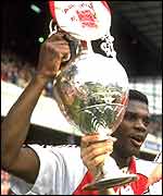 Former Arsenal midfielder Paul Davis with the English title