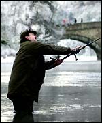 Many footballers like fishing for relaxation