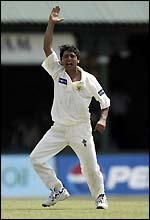 Saqlain had the stickers on his bat for the first Test