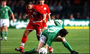 Robbie Keane in action for Ireland