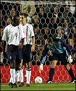 Dejected Seaman after his error