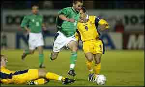 Damien Johnson was always in the thick of the action for Northern Ireland