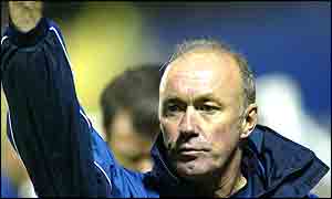 Sammy McIlroy salutes the NI fans after the 0-0 draw against Ukraine back in October