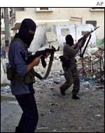 Palestinian gunmen shoot at Israeli troops during clashes in Rafah