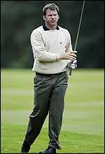 England's Nick Faldo in action at Wentworth