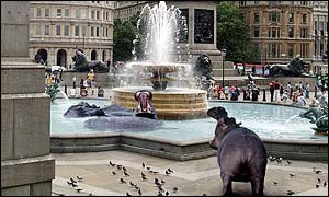 Trafalgar Square reconstruction, courtesy of the Museum of London