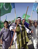 Jamaat-i-Islami in anti-American protests in Quetta, October 2001
