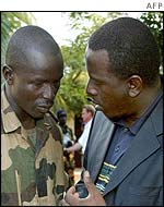 Rebel Tuo Fozie with Senegalese mediator Cheikh Tidiane Gadio