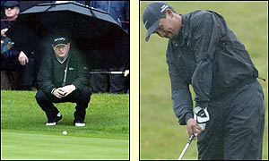 Michael Campbell shows no signs of his early start and closes the first round two ahead