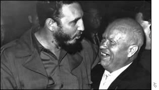 Fidel Castro and Nikita Khrushchev
