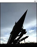 A missile that is on display in Havana, Cuba