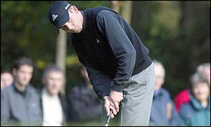 Sergio Garcia in action at Wentworth