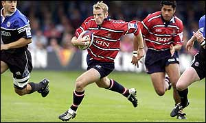 James Simpson-Daniel scored three tries on his return to the Gloucester side