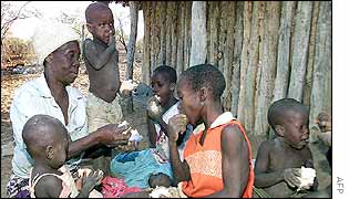 Zimbabweans rely on food handouts