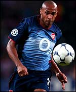 Arsenal's French international Thierry Henry