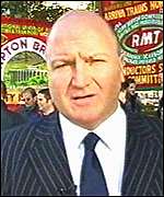 Bob Crow at the picket line in Kipton, North Yorkshire