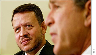 King Abdullah and George Bush