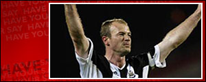 Alan Shearer celebrates one of many 
