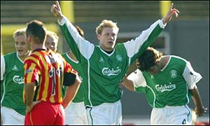 Hibs were 3-0 winners at Partick