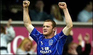 Everton striker Wayne Rooney
