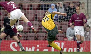 Stilian Petrov makes it two for Celtic after just nine minutes