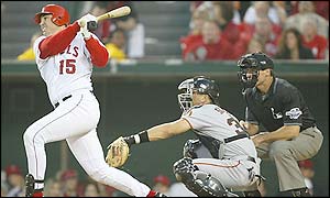 Tim Salmon is the star for the Angels as they level the World Series 