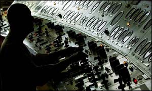 Control Engineer Dave Youlton in the station's control room