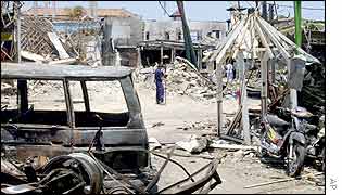 The ruins of the Sari nightclub